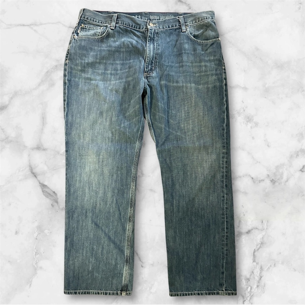 Carhartt Men's Blue loose straight Jeans sz 42x32 #002